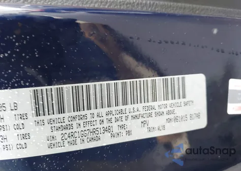 2017 Chrysler Pacifica Limited z USA, uszkodzony, nr VIN 2C4RC1GG7HR513481